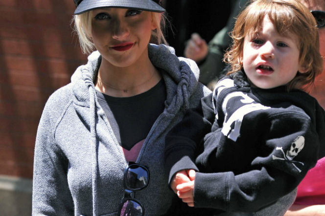 Christina Aguilera z synem Maxem Lironem