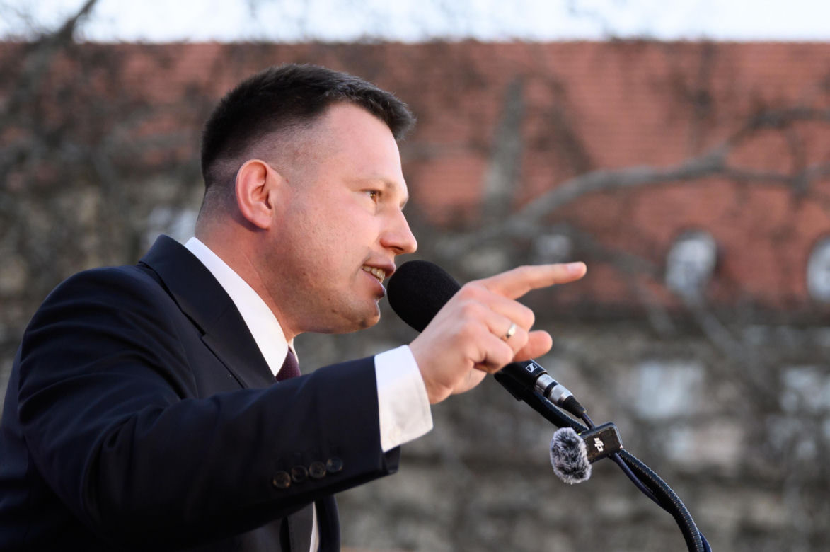 Wiec Sławomira Mentzena w Poznaniu