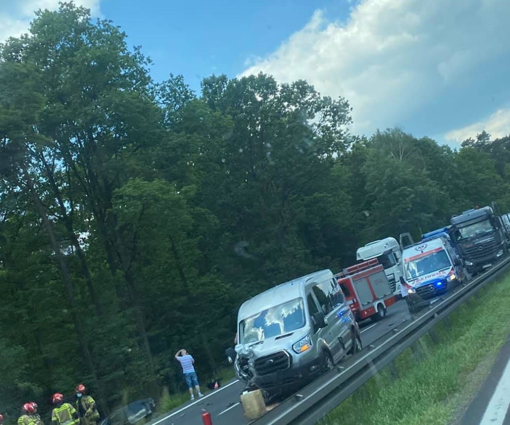 Piasek. Wypadek na DK 1 w kierunku Bielska-Białej
