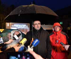 Biefing prasowy w szpitalu przy ul. Arkońskiej