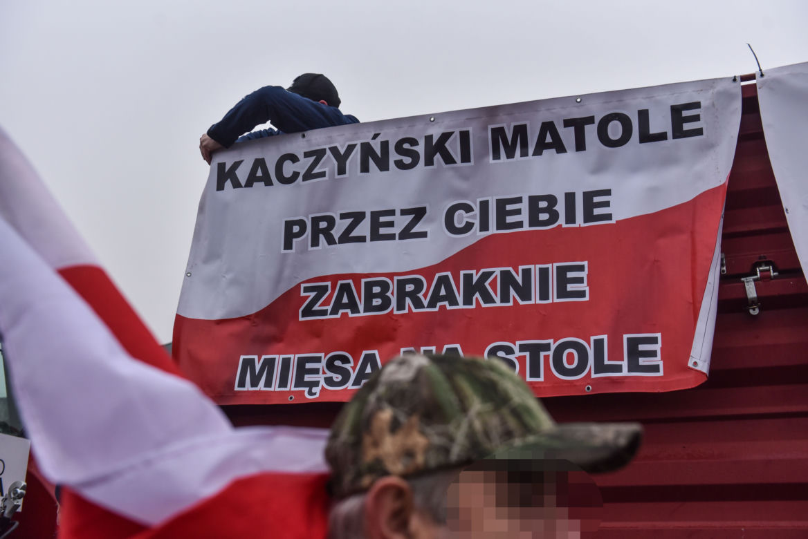Agrounia zablokowała ważne skrzyżowanie pod Toruniem. Na razie bez większych utrudnień w ruchu drogowym.