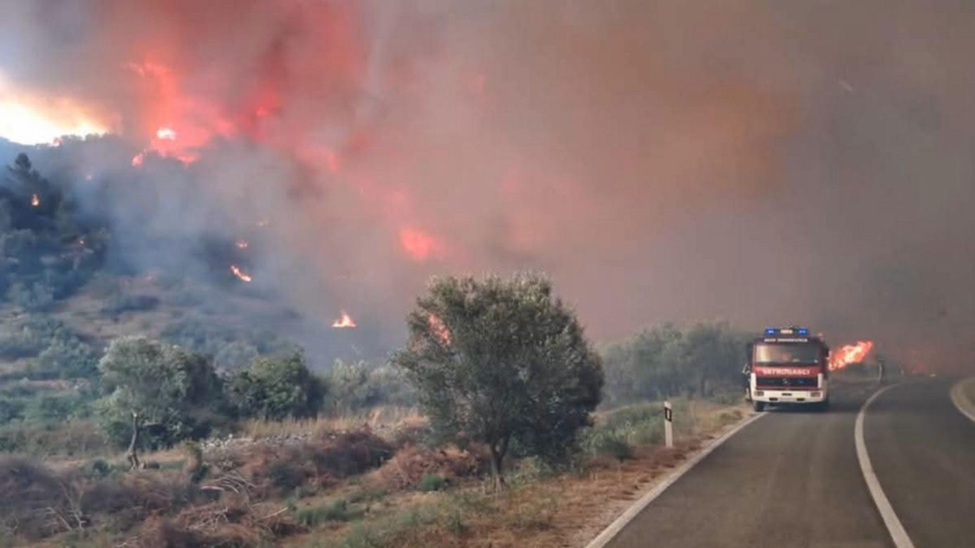 Pożary w Chorwacji na wyspie KORČULA