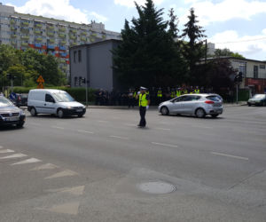 Funkcjonariusze rywalizujący w konkursie Policjant Ruchu Drogowego 2017