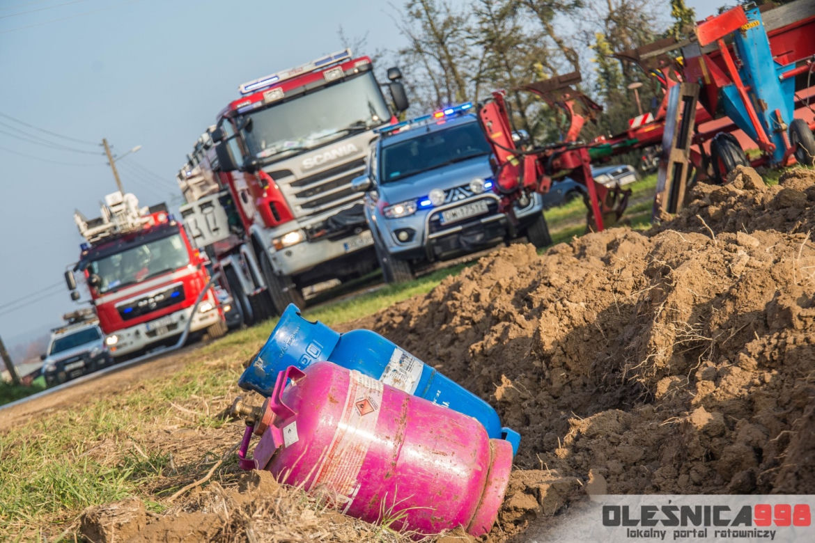 Groźny pożar pod Oleśnicą