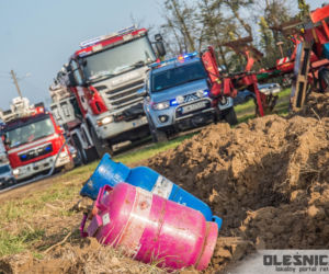 Groźny pożar pod Oleśnicą