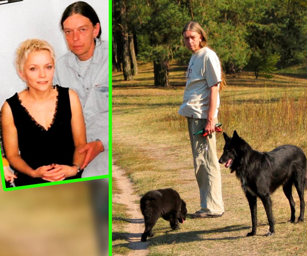 Małgorzata Ostrowska z mężem i psami