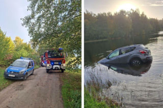 Samochód dryfował na jeziorze. Obok niego znaleziono ciało kobiety