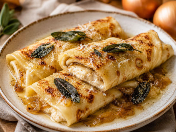 Cebulę najpierw piekę. Te naleśniki smakują wtedy jak z dobrej restauracji