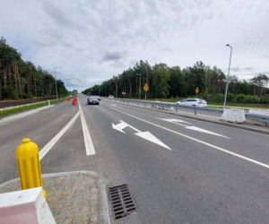 Ulica Szubińska w Bydgoszczy zakończona turbinowym rondem
