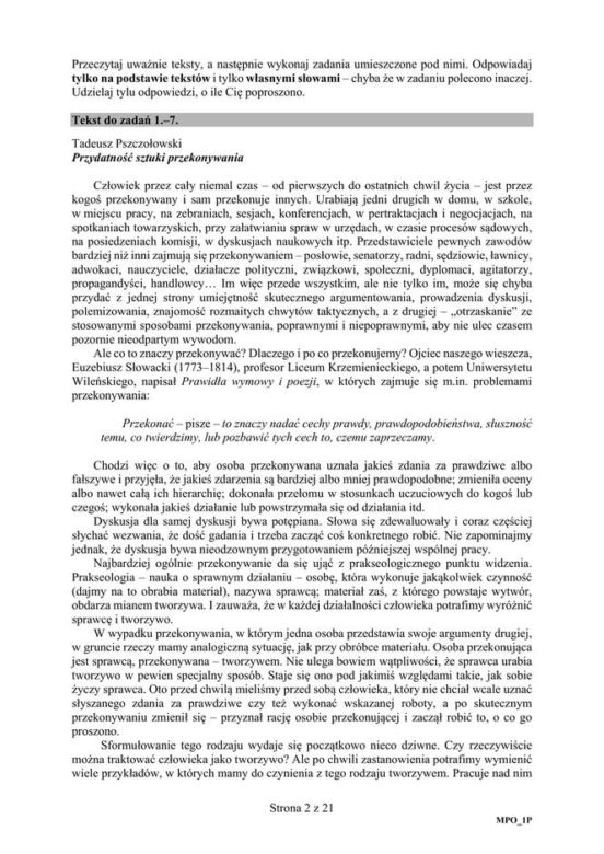 Arkusze CKE - matura j. polski - poziom podstawowy 8.06.2020 r. - ODPOWIEDZI