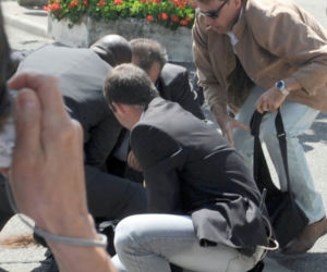 Atak na prezydenta Nicolasa Sarkozy'ego