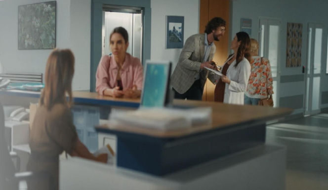 M jak miłość odc. 1904. Mariusz (Mateusz Mosiewicz), Kasia (Paulina Lasota), Aneta (Ilona Janyst), Kama (Michalina Sosna)