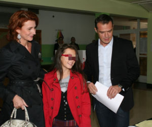 Sławomir Nowak z żoną i córką