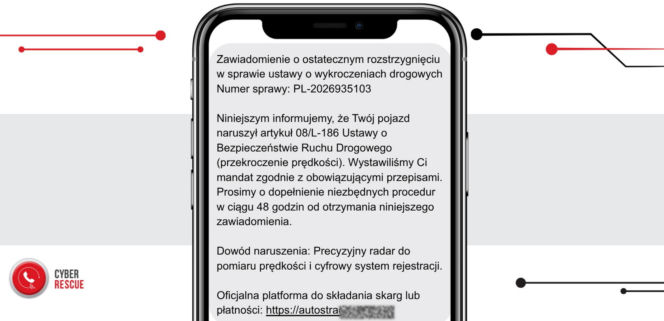 Dostałeś SMS-a o mandacie? Uważaj na oszustów!