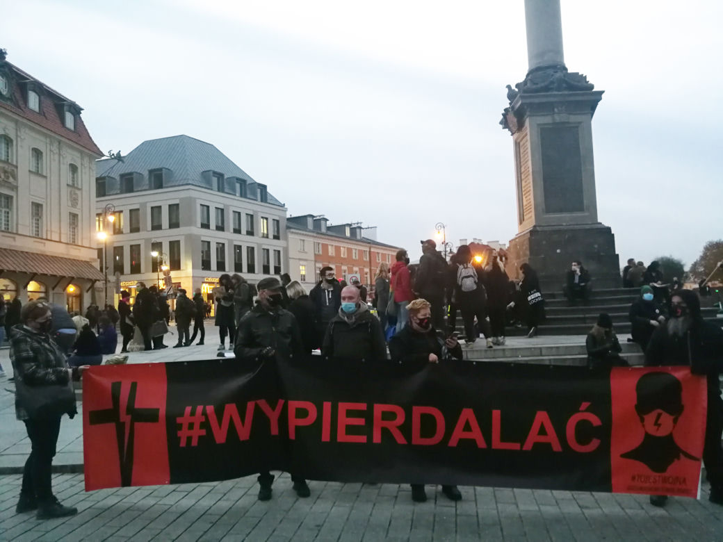 Protest na Placu Zamkowym