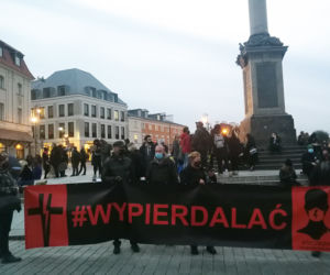 Protest na Placu Zamkowym