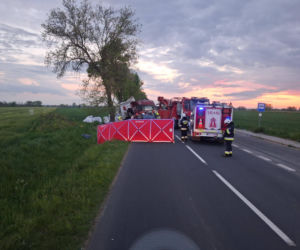 Kierowca zmiażdżony w aucie po czołowym zderzeniu