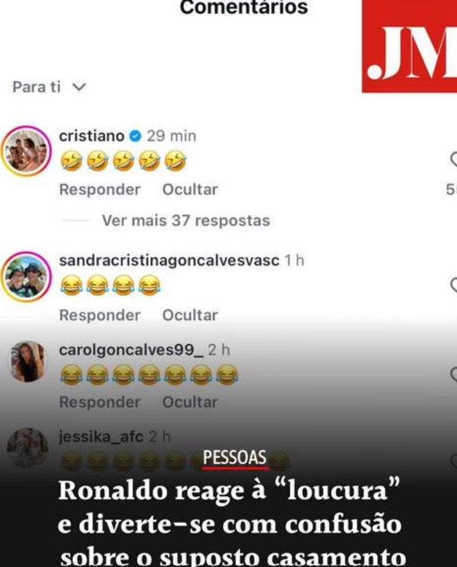 Cristiano Ronaldo naśmiewa się na Instagramie