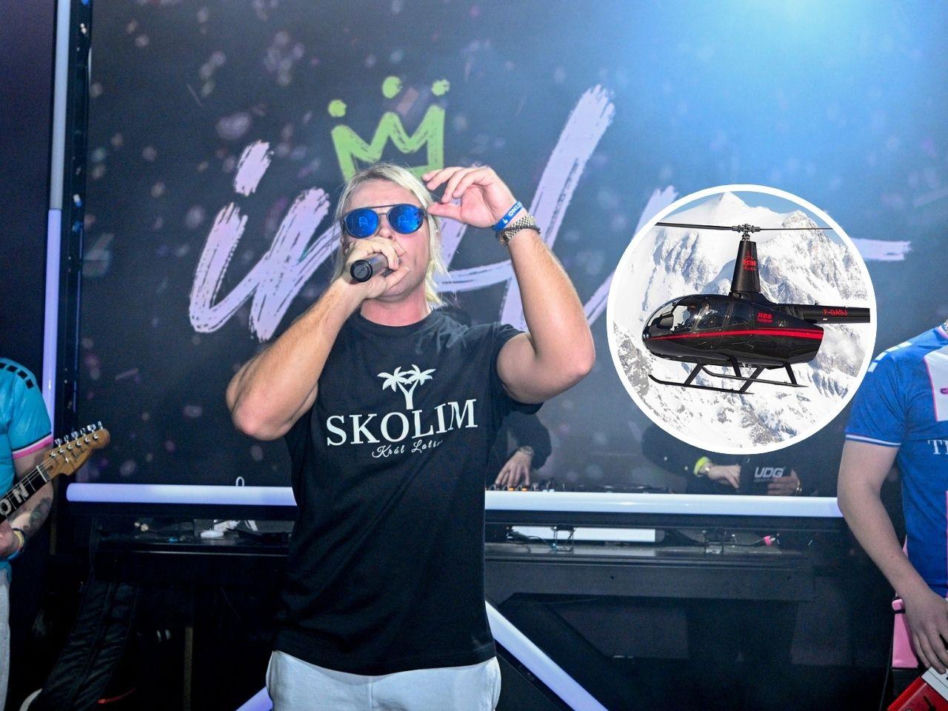 Skolim i helkopter Robinson R66