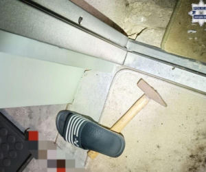 Zaatakował młotkiem