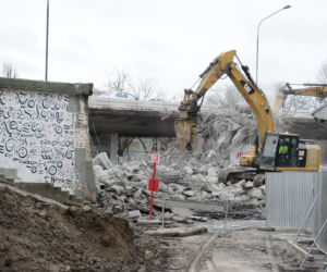 Nie śpimy, bo burzą wiadukt trasy Łazienkowskiej