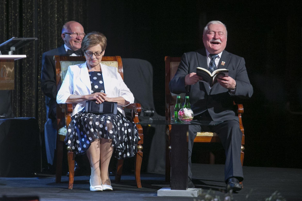 Lech Wałęsa z żoną Danutą