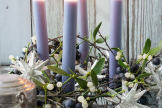 Minimalistyczny wieniec adwentowy