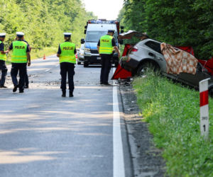 Tragedia na DK11. Kierowca BMW nie przeżył zderzenia z ciężarówką