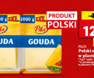 Ser żółty gouda w plastrach Pilos XXL - 12,99 zł/1 kg