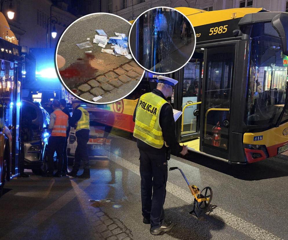 Autobus potrącił kobietę na Nowym Świecie