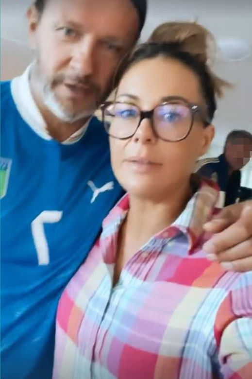 Małgorzata Rozenek-Majdan i Radosław Majdan oglądali finał w Szwecji