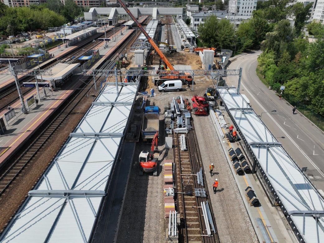Prace na stacji Warszawa Gdańska (lipiec 2025)