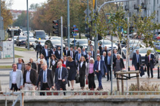 Spotkanie polityków PiS w siedzibie na ul.Nowogrodzkiej