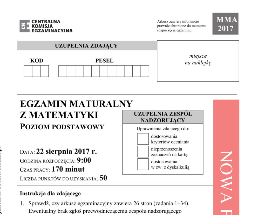 Matura próbna 2020 matematyka. CKE opublikowała STARE ARKUSZE!