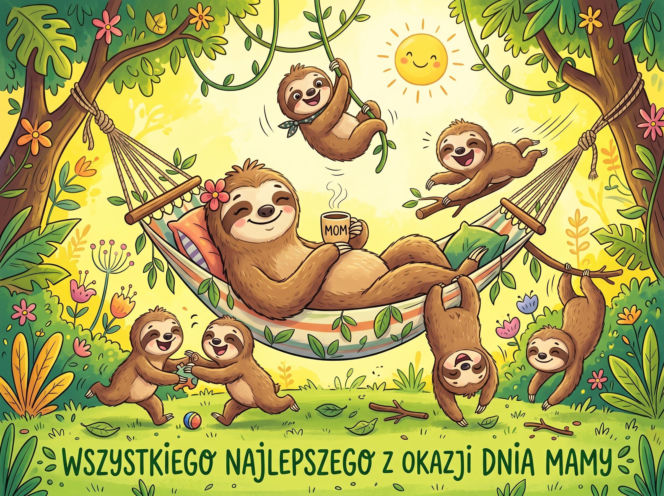 Zabawny obrazek na Dzień Matki do pobrania