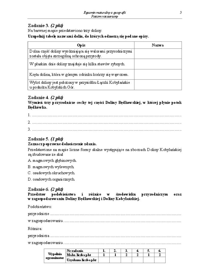 Arkusz geografia rozszerzony matura 2014