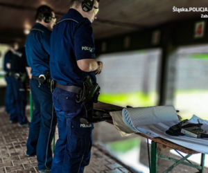 Tak strzelają policjanci z Zabrza. Zobaczcie ich popisy na strzelnicy [ZDJĘCIA, WIDEO]