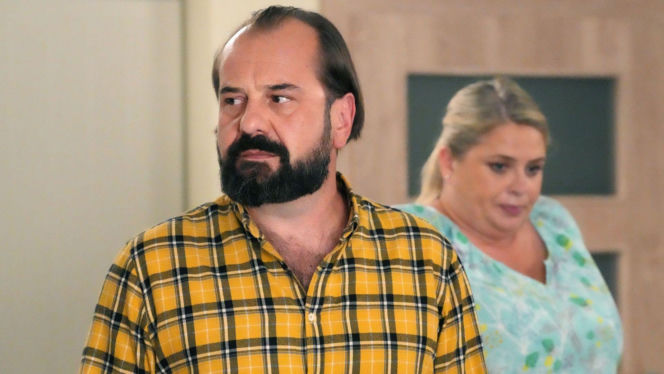 Barwy szczęścia, odc. 3296. Aldona (Elżbieta Romanowska), Borys (Jakub Wieczorek)