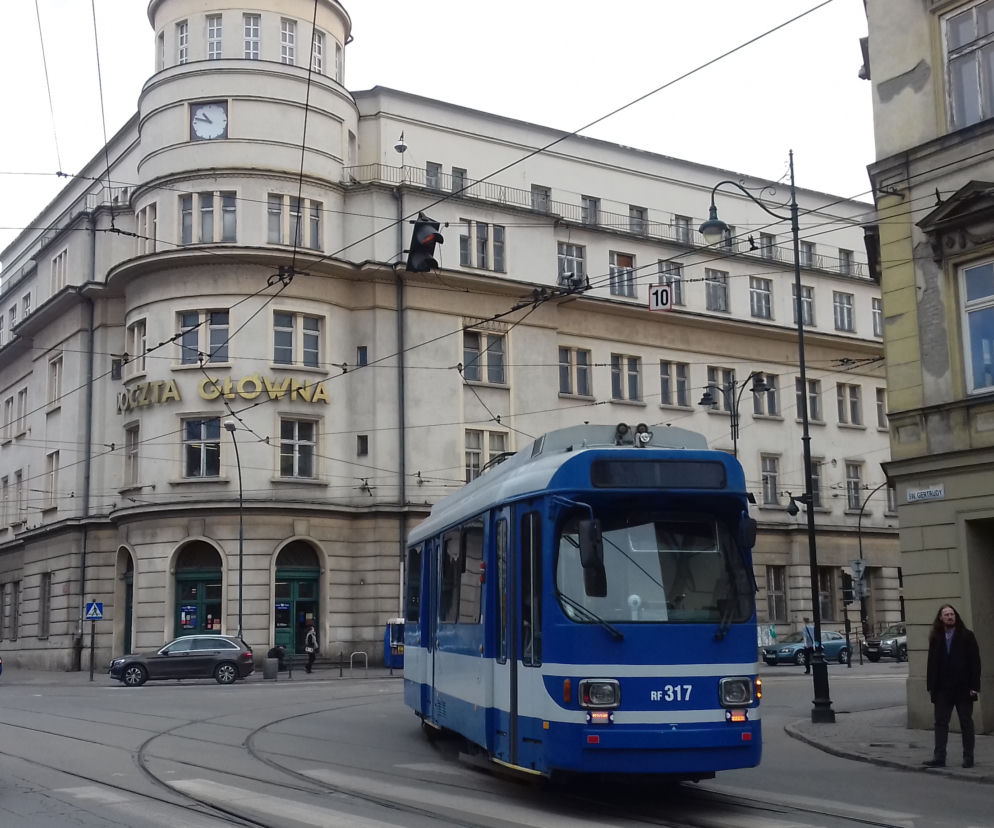 Kraków: Znów rozkopią torowisko... przy Poczcie Głównej! Pasażerów czekają utrudnienia