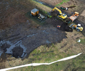 Awaria rurociągu tuż przy granicy z Polską