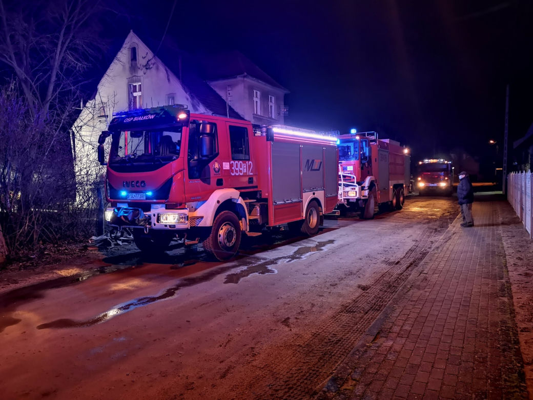 Duży pożar w Rąpicach koło Cybinki