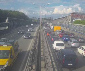 Korki na trasie S8 w Warszawie