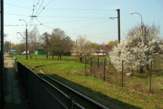 Pętla tramwaju linii 46 w Ozorkowie, 2012 rok