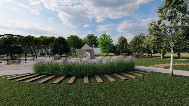 Wizualizacje parku południowego w Gliwicach