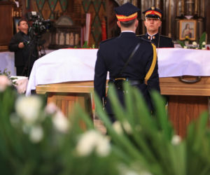 Politycy na pogrzebie Łukasza Litewki