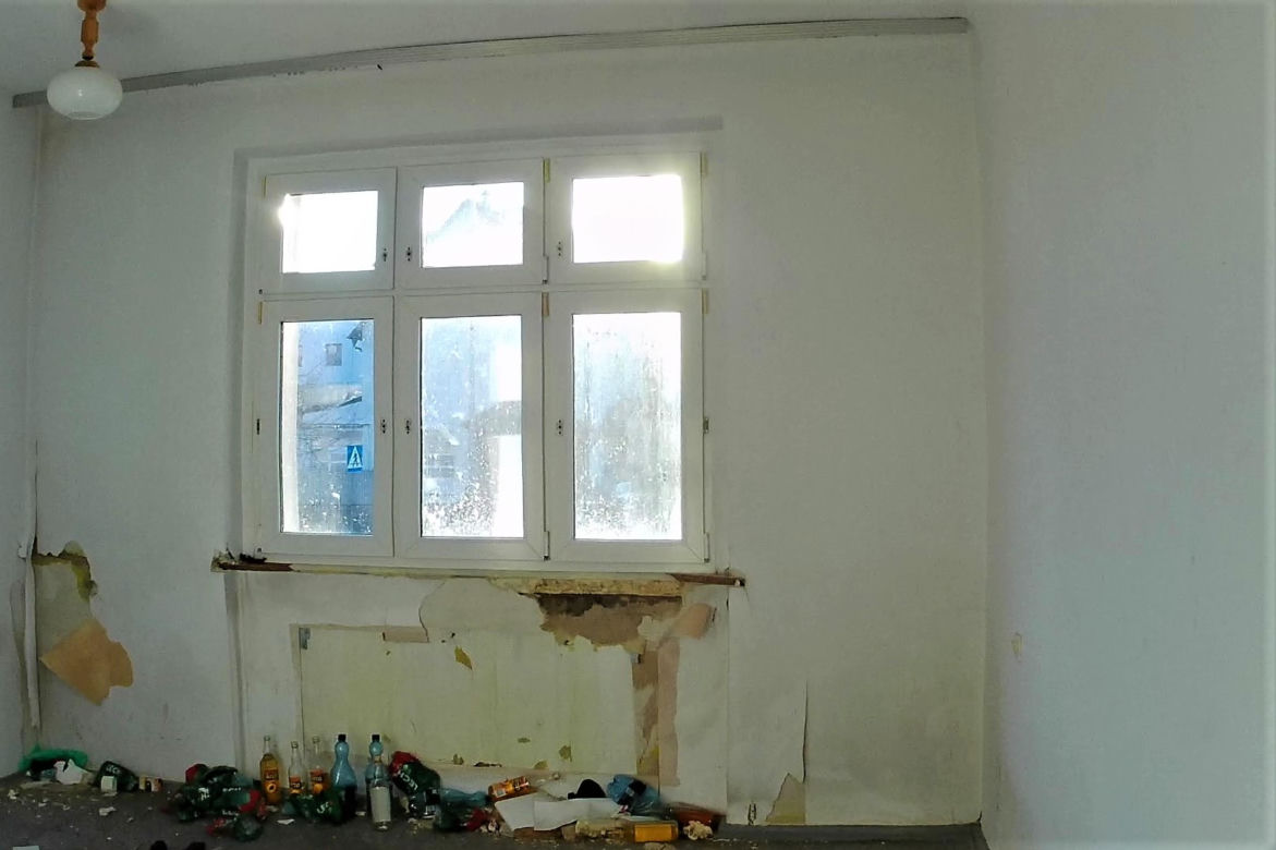 Wysiedlone domy na Krzekowie. W ich miejscu powstanie nowa ulica