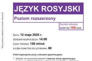 Matura 2026 z języka rosyjskiego na poziomie rozszerzonym 11.05.2026. Tu znajdziesz arkusz CKE i odpowiedzi