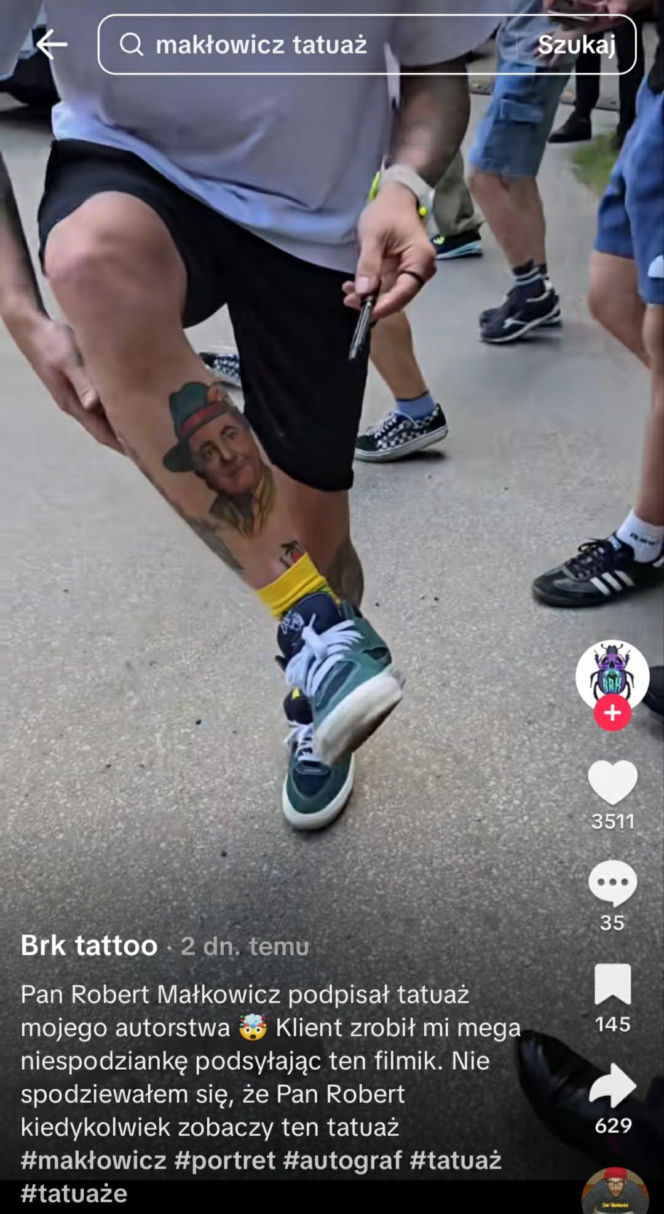 Fan zrobił sobie tatuaż z Robertem Makłowiczem. Krytyk kulinarny złożył na nim podpis!