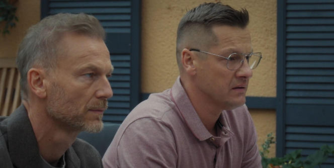 M jak miłość odc. 1911. Piotrek (Marcin Mroczek), Andrzej Budzyński (Krystian Wieczorek)