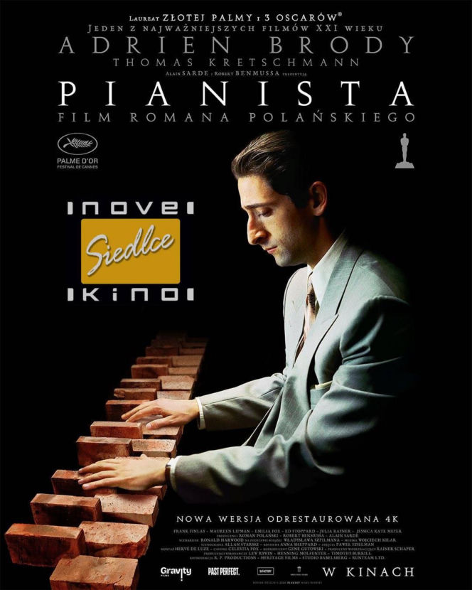 Wielki powrót arcydzieła do NoveKino Siedlce. „Pianista” w jakości 4K na dużym ekranie!